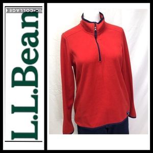 LL Bean red Pullover Fleece TOP